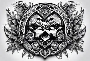 Rucking, brotherhood, shadows, fitness tattoo idea