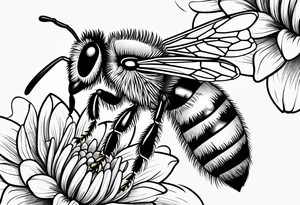 Honeybee drawing tattoo idea