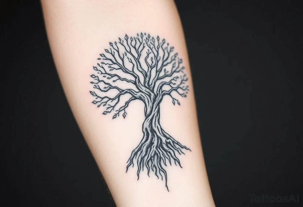 mystical tree of life with cosmic roots and celestial branches tattoo idea mystical tree of life with cosmic roots and celestial branches tattoo idea