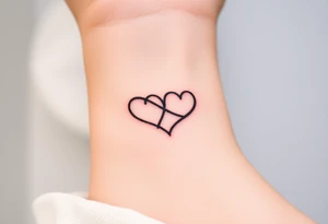 A infinity symbol, with one loop engraving the family sign intertwined with a heart tattoo idea