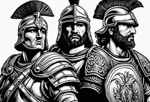 roman soldier, greek soldier, knight tattoo idea