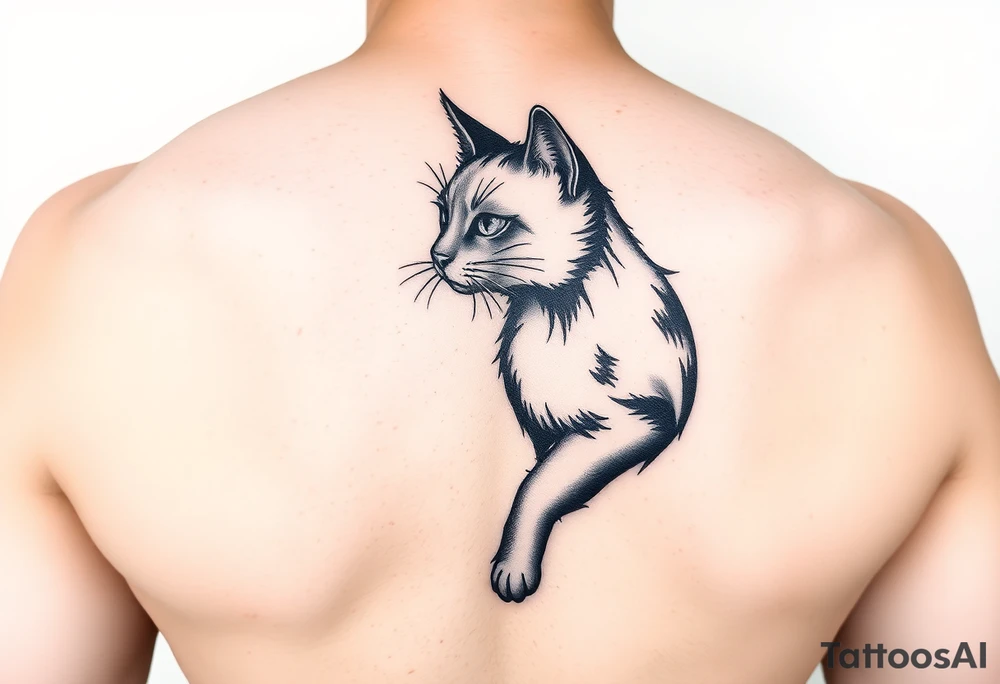 black cat tattoo idea