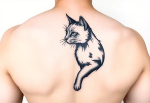 black cat tattoo idea