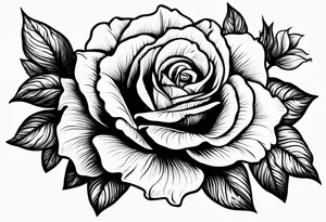 Rose, narcissus flower, holly flower tattoo idea