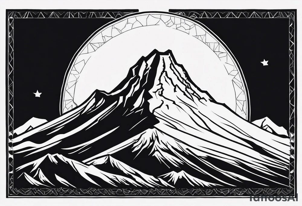 Mount Hood outline tattoo idea