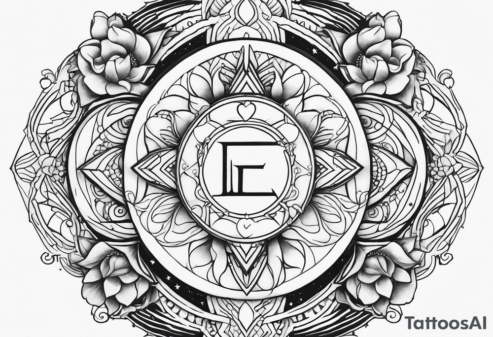 Love, source, abundance, Gemini symbol tattoo idea