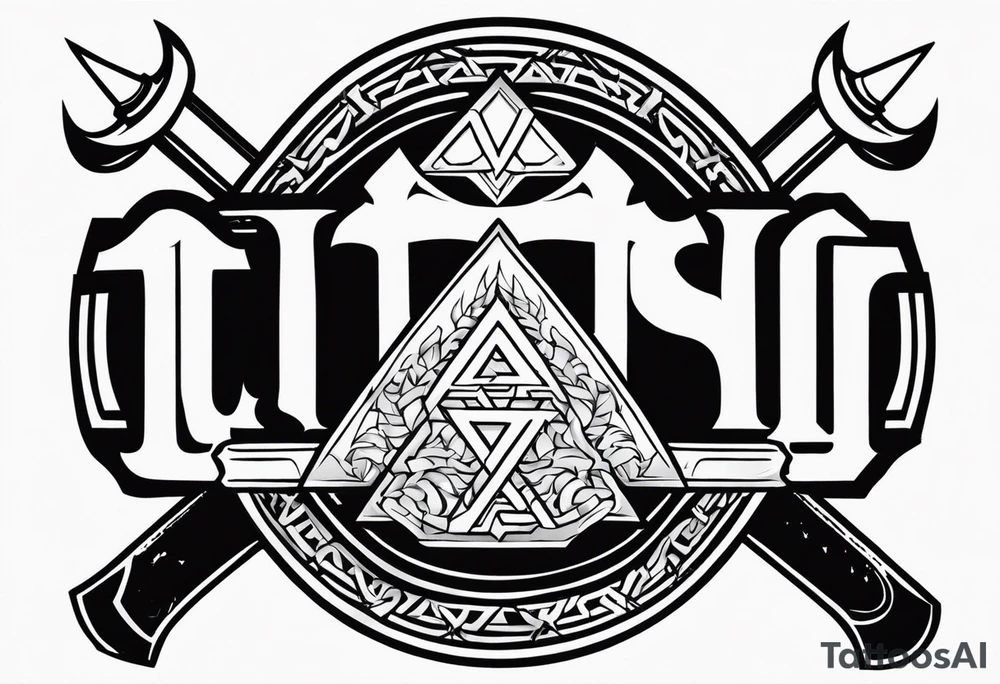 Valhalla sword shield axe Valknut dragon lion tattoo idea Valhalla sword shield axe Valknut dragon lion tattoo idea