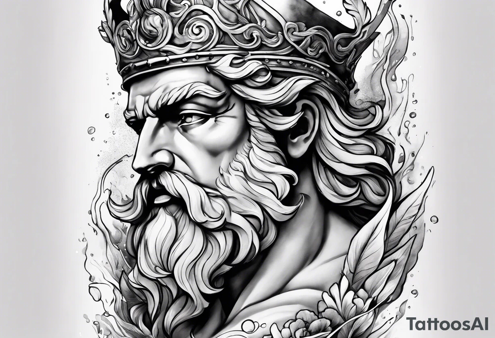 Olympian Hermes and Poseidon tattoo idea