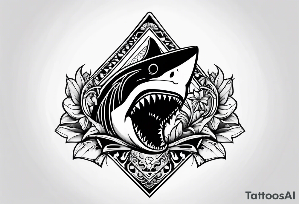 Shark tooth tattoo idea