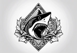 Shark tooth tattoo idea