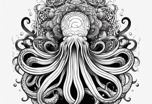 minimal tentacles tattoo idea