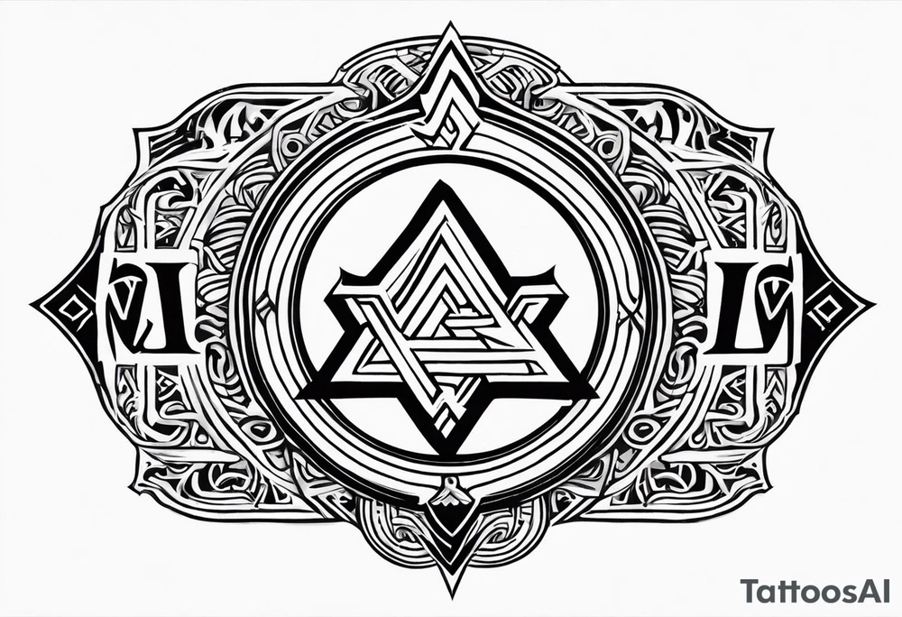 Valhalla  round shield axe
Valknut sword tattoo idea