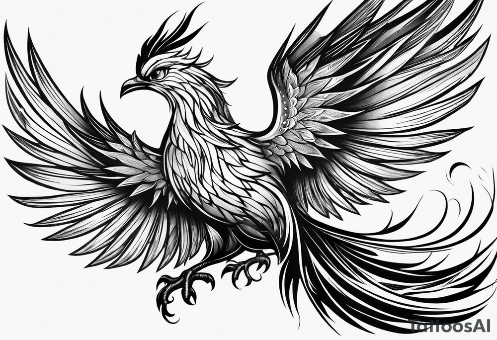 Small phoenix tattoo idea