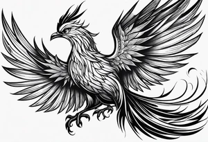 Small phoenix tattoo idea