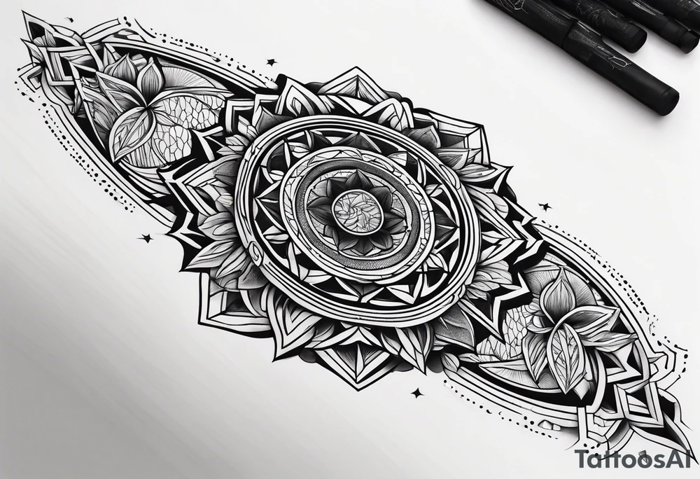 arm tattoo black work tattoo idea