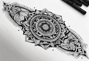 arm tattoo black work tattoo idea