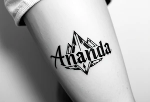 Name Amanda with Harry Potter theme tattoo idea