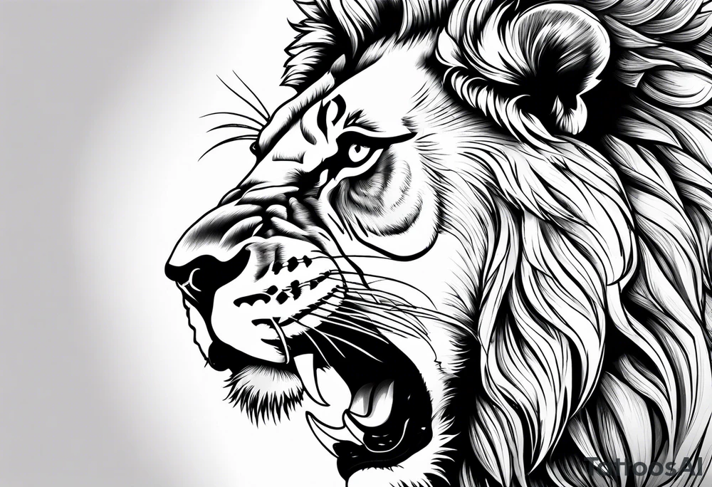Lion roar tattoo idea