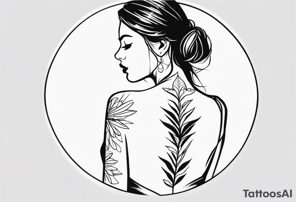 women’s spine tattoo tattoo idea