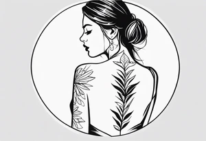 women’s spine tattoo tattoo idea