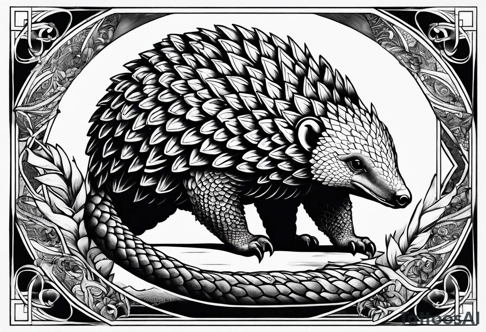 Pangolin  zen tattoo idea