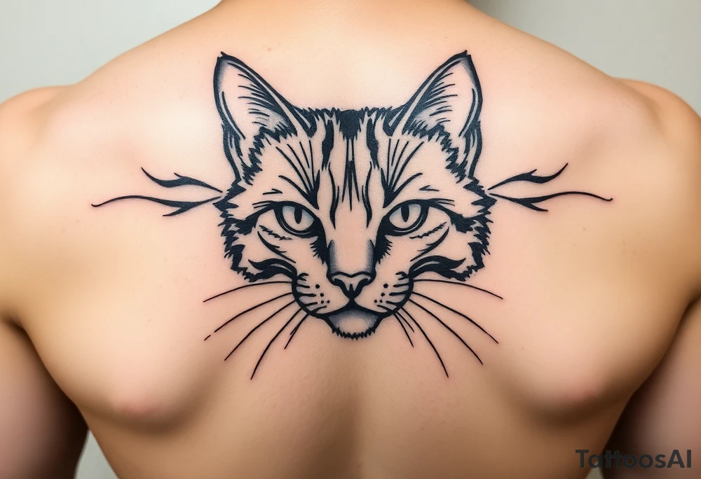 black cat tattoo idea