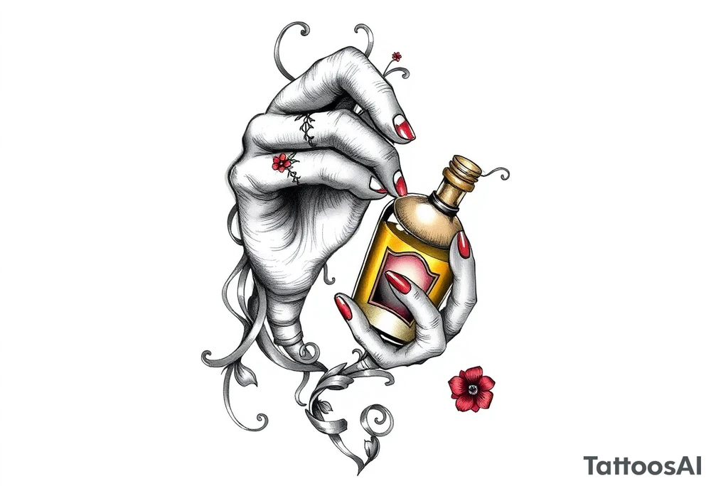 Loveless 
 death bringer  handing me 
poison bottle tattoo idea
