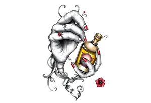 Loveless 
 death bringer  handing me 
poison bottle tattoo idea