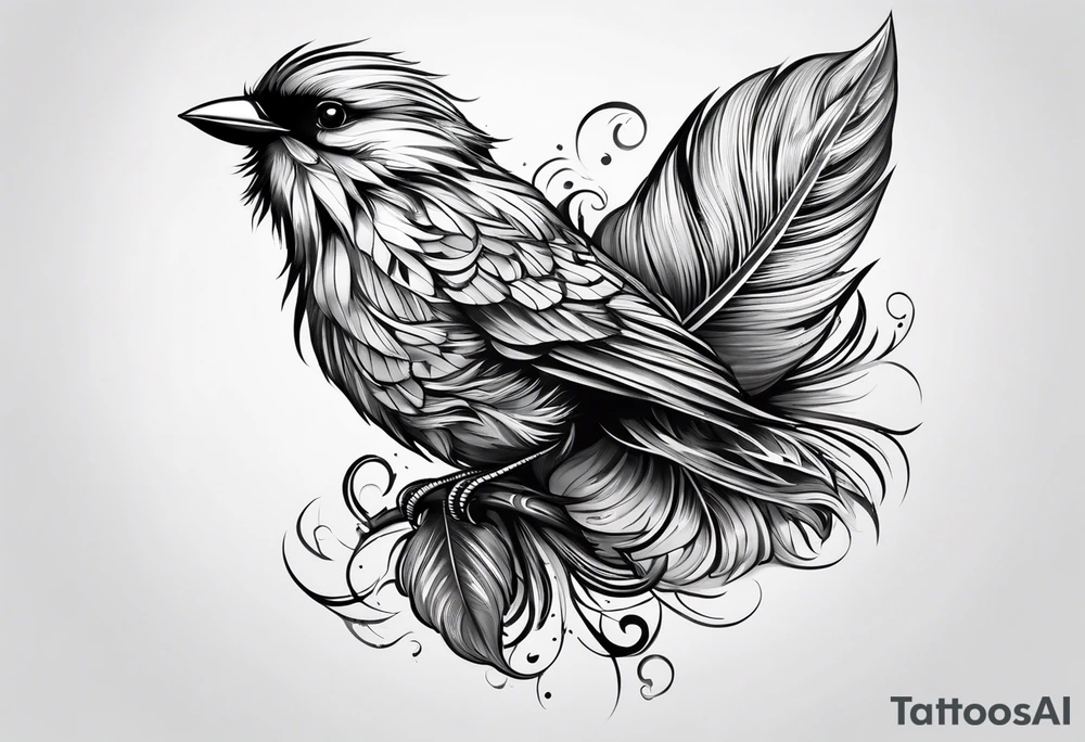 Cute bird or feather wrist tattoo tattoo idea