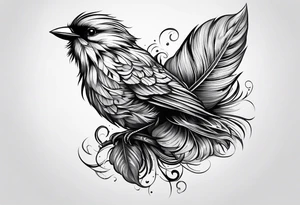 Cute bird or feather wrist tattoo tattoo idea