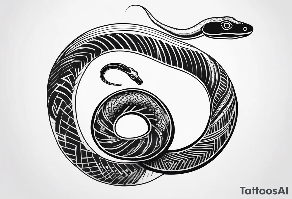 long coiled snake tattoo idea