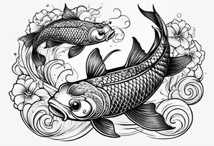 Koi fish tattoo idea
