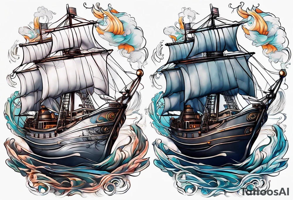 research vessel CTD cast tattoo idea