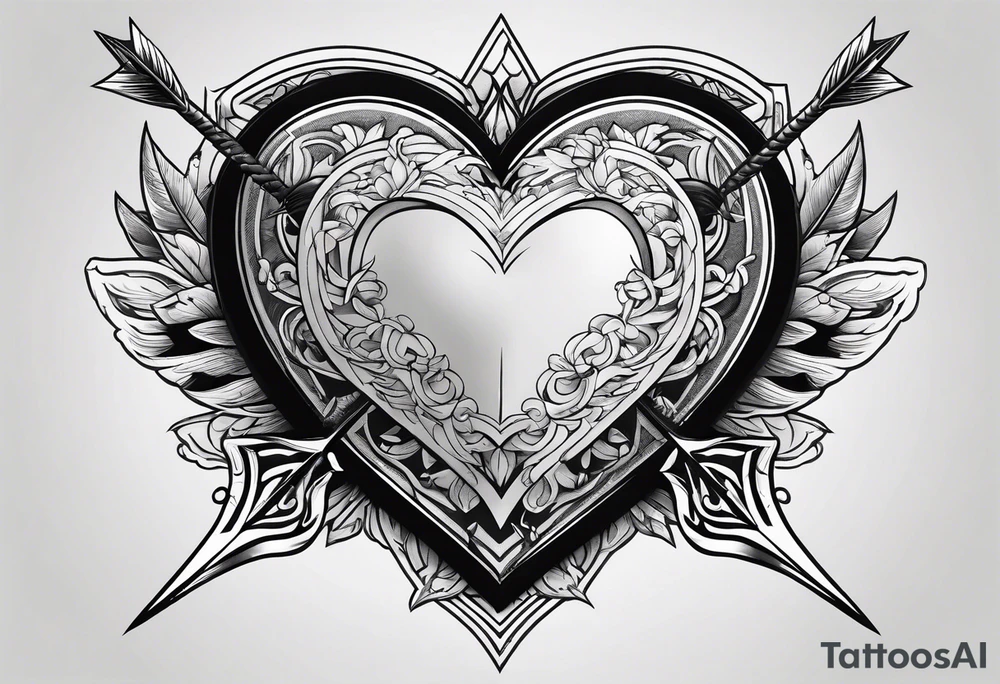 Heart with an arrow through it tattoo idea