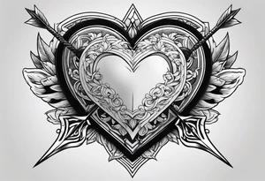 Heart with an arrow through it tattoo idea