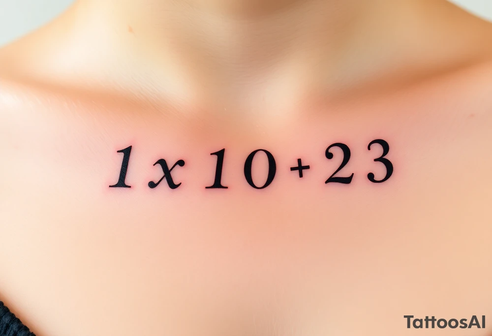 1x10^23 tattoo idea