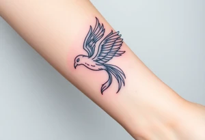 A phoenix flying out of a brain looking powerful tattoo idea