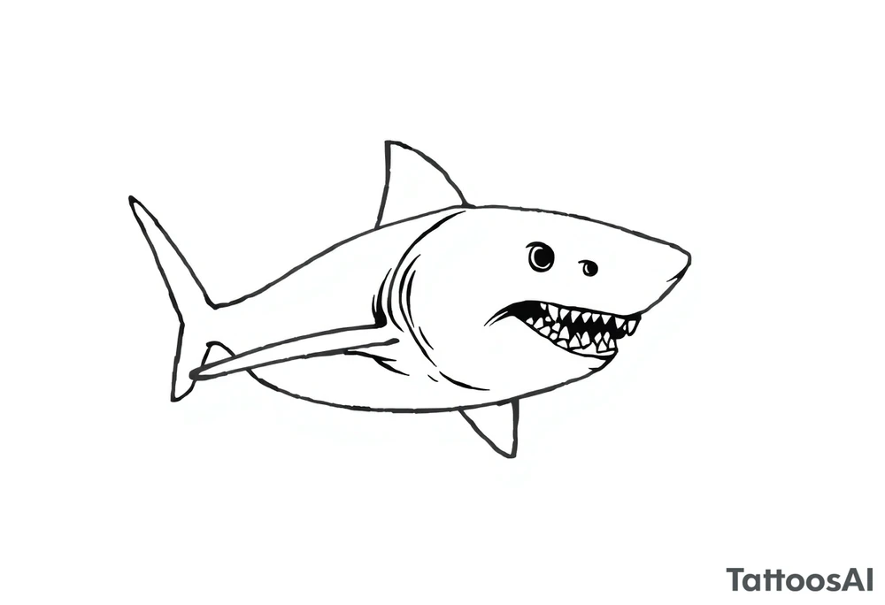 shark scuba diving tattoo idea