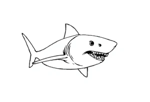 shark scuba diving tattoo idea