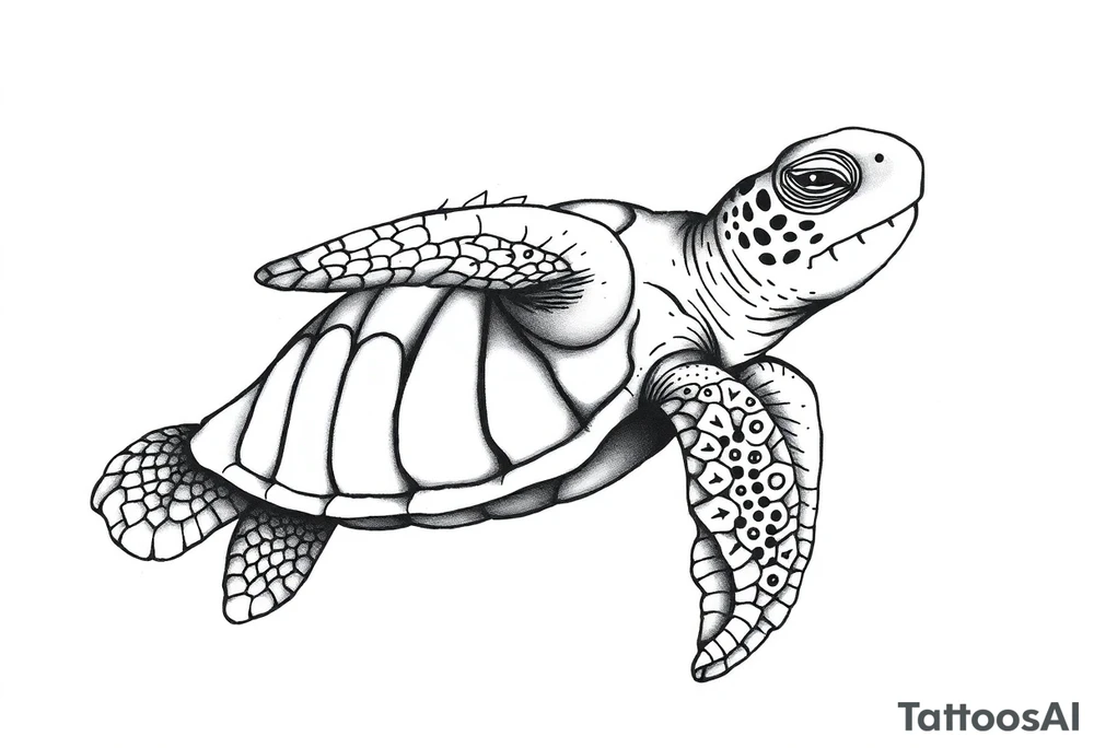 Sea turtle tattoo idea