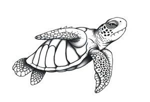 Sea turtle tattoo idea