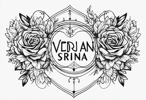 Simple Two-Band Tattoo Design With my kids names (Vedran and Srna) tattoo idea