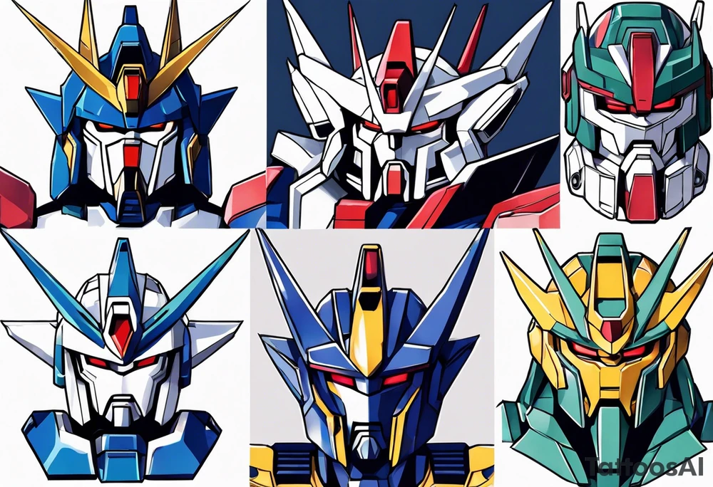 what are some uniqu gundam tattoos tattoo idea