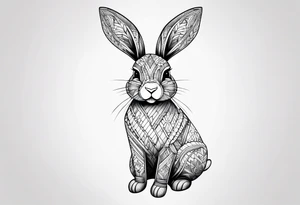 one legged toy bunny tattoo idea