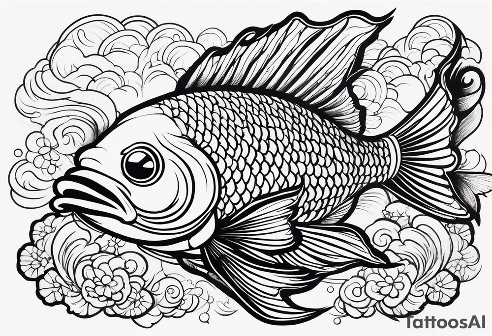 japan culture fish tattoo idea