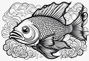 japan culture fish tattoo idea