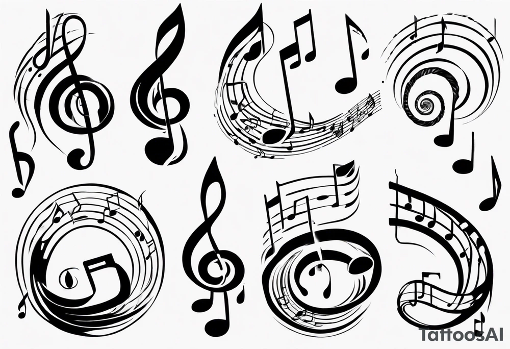 music notes tattoo idea