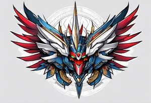 would like a gundamwing wing zero embedded with samurai forarm tatoo tattoo idea