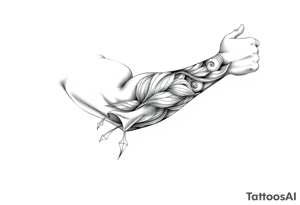 bold line ornamentaali tattoo idea