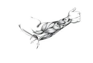 bold line ornamentaali tattoo idea